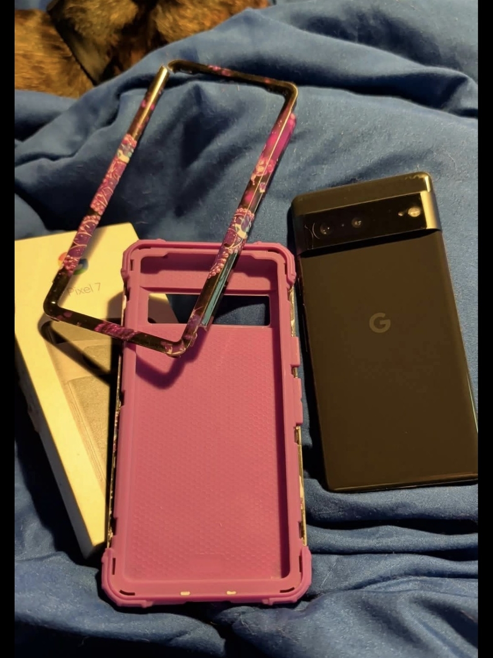 Google Pixel 7 Unlocked Odision Smartphone with Pink Protective Case& Extra Case